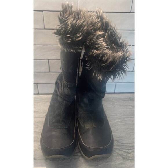 The North Face Nuptse Primaloft 200g Black Suede Faux Fur Boots Womens 9.5 - Picture 5 of 7